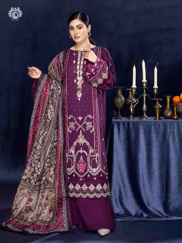 Gull Jee Chantelle 3 Piece UNSTITCHED (SHIRT TROUSER & DUPATTA) GCHN2201A3