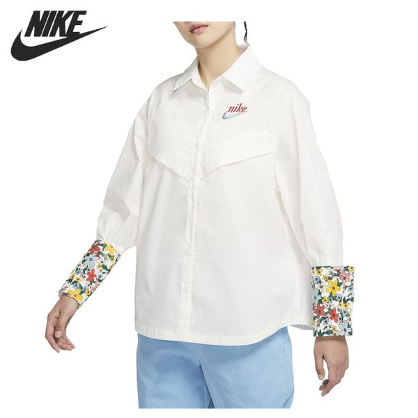 Original New Arrival NIKE AS W NSW WVN LS TOP Women's Shirts Sportswear