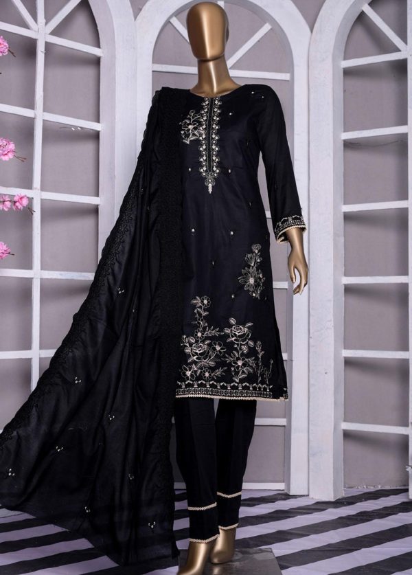 Mtf- Florentine Embroidered Lawn Suits Unstitched 3 Piece MTF22BW 01 - Black & White Collection