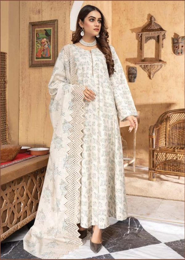 Johra Gul-E-Zar Digital Printed & Embroidered Khaddar JR-886