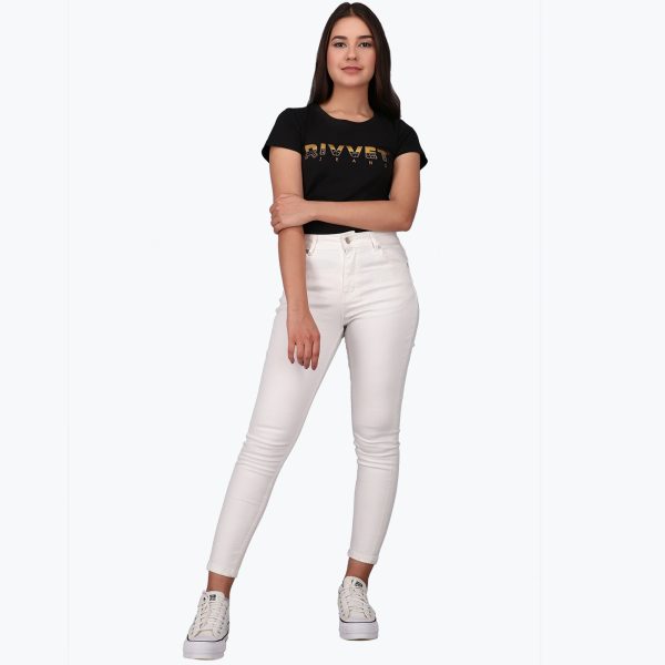 Rivvet Iris Skinny High Rise Organic White Free Fit