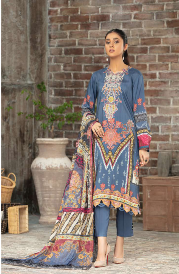 Gull Jee Gull Rang 3 PC UNSTITCHED (SHIRT TROUSER & DUPATTA) GullJee-GR2101-A5