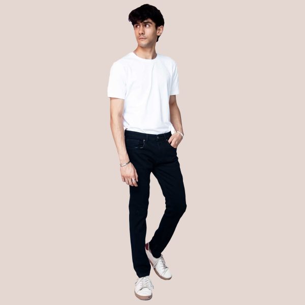 Rivvet Noah Skinny Fit Jet Black Jeans