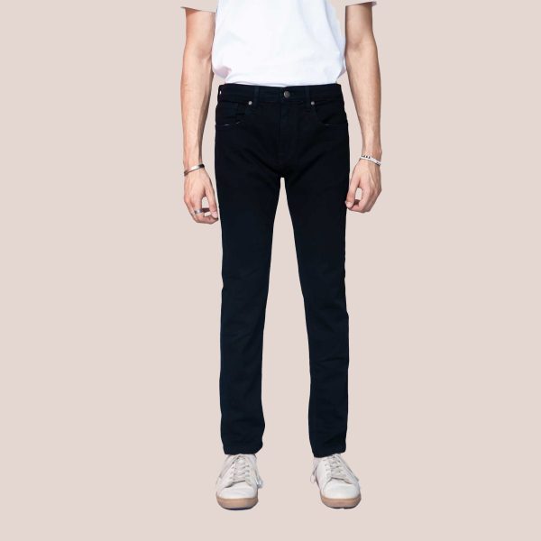 Rivvet Noah Skinny Fit Jet Black Jeans - Image 3