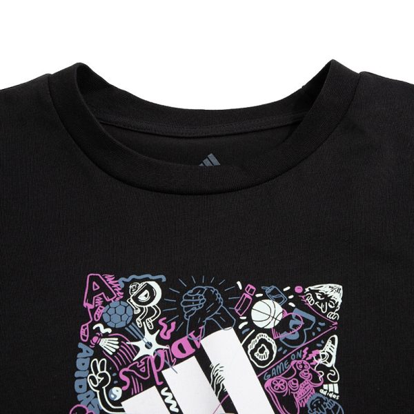 Adidas M DOODLE BOS BOX TEE Men's T-shirts shirt short sleeve Sportswear - Image 3