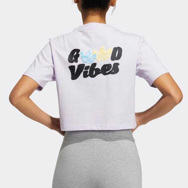 Adidas Originals Y2K CROP TEE Women's T-shirts short sleeve Sportswear - Image 2