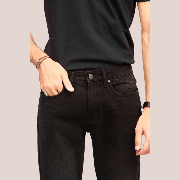 Rivvet Ted Slim Fit Black Jeans - Image 3