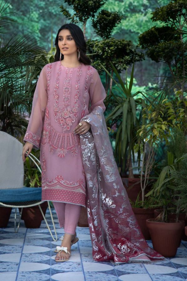 Sapphire Luxe 3 Piece Embroidered Organza Suit 03FELUX22V29