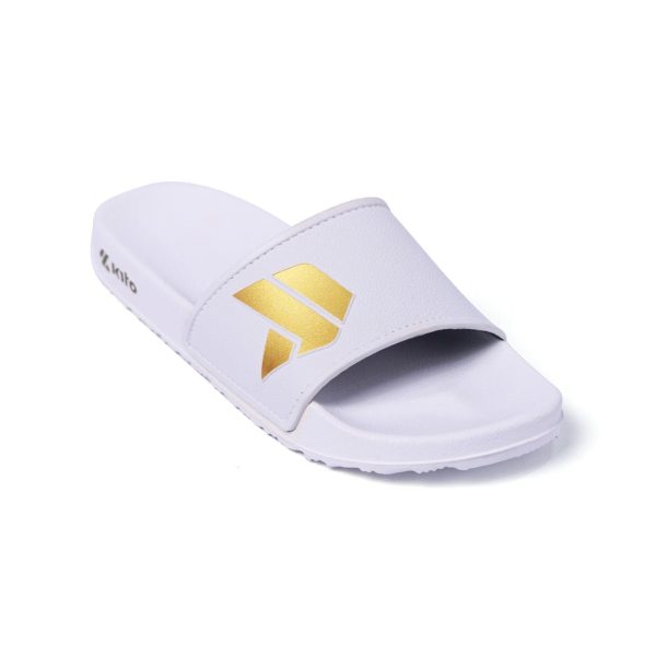 Kito White Dance Gold Slippers - AH65C - Image 3