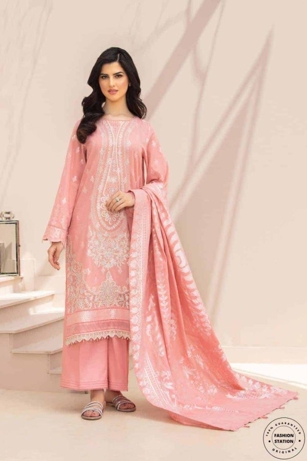 Sapphire- 3 Piece - Embroidered Jacquard Suit 3PE-SRN22V3-13