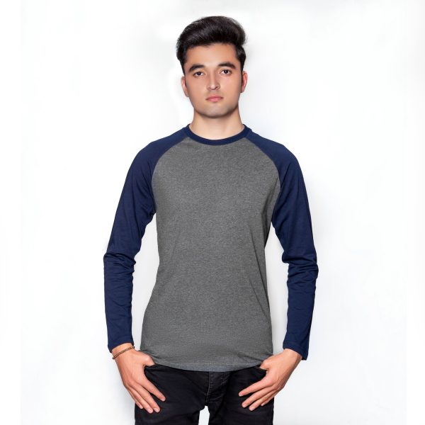 Grey & Navy Raglan