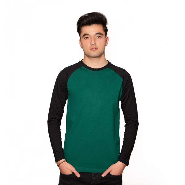 Green & Black Raglan