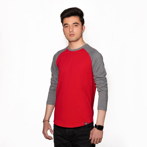 Red & Grey Raglan