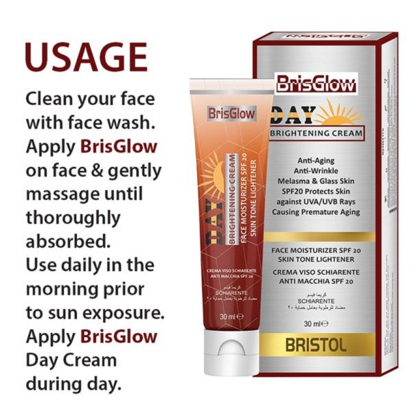 Bristol BrisGlow Day And Night Whitening Cream (30ml+30ml) - Image 9