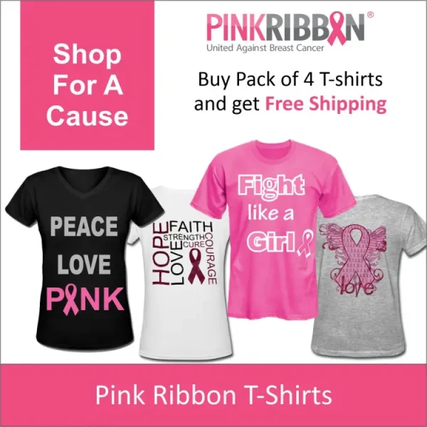 Buy 4 Different Pink Ribbon Shirts