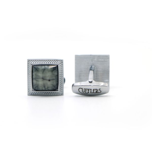 Cufflers Classic Cufflinks for Men's Shirt with a Gift Box - CU-0003 - Grey - Image 2