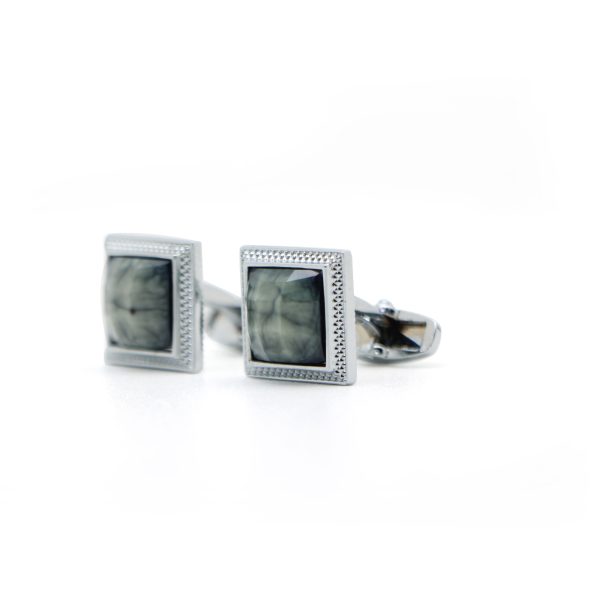 Cufflers Classic Cufflinks for Men's Shirt with a Gift Box - CU-0003 - Grey - Image 3