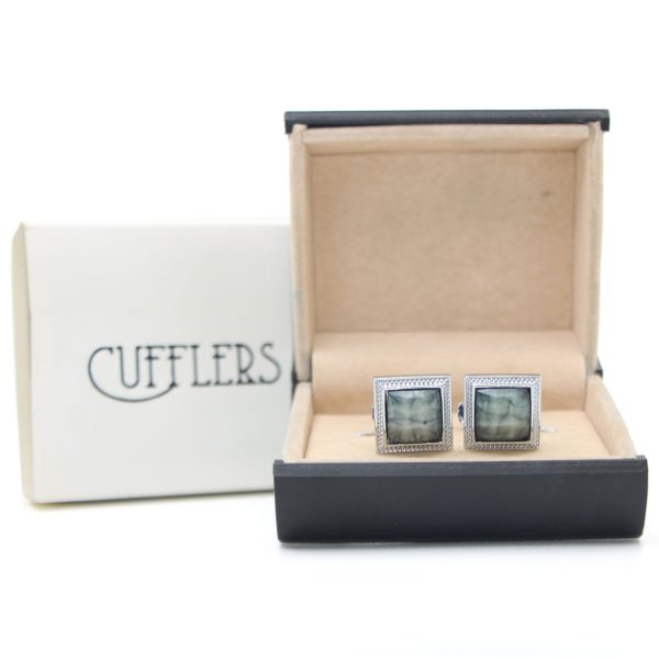 Cufflers Classic Cufflinks for Men's Shirt with a Gift Box - CU-0003 - Grey - Image 4