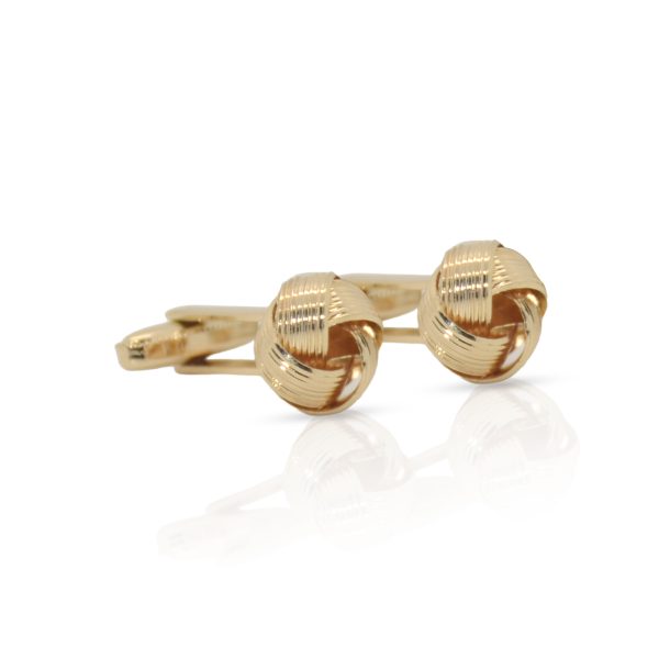 Cufflers Classic Gold and Silver Round Cufflinks with Free Gift Box - CU-0013 - Gold - Image 3