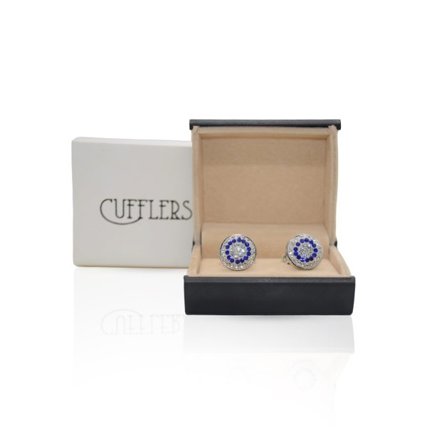 Cufflers Classic Silver Round Cufflinks Free Gift Box Included - CU-0014 - Image 4