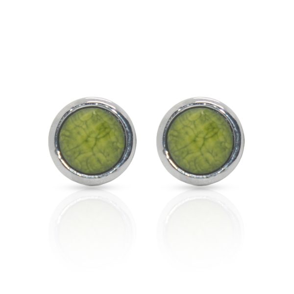 Cufflers Classic Green Round Cufflinks with Free Gift Box - CU-0018