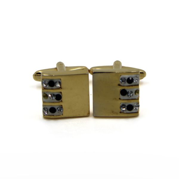 Cufflers Vintage Square Cufflinks with Free Gift Box - CU-1011 - Gold