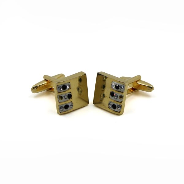 Cufflers Vintage Square Cufflinks with Free Gift Box - CU-1011 - Gold - Image 3