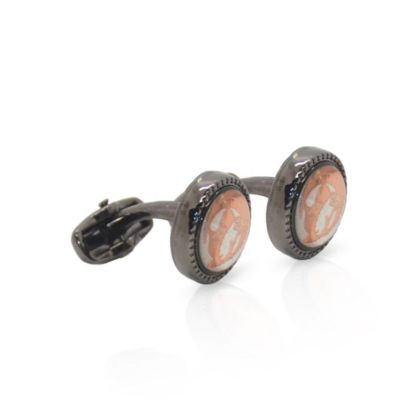 Cufflers Vintage Classic Black Circle Cufflinks Model - Free Gift Box Included - CU-1029 - Image 3