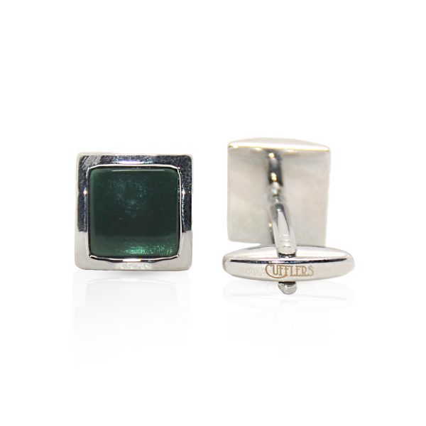 Cufflers Novelty Black Box Cufflinks with Free Gift Box - CU-2028 - Green - Image 2