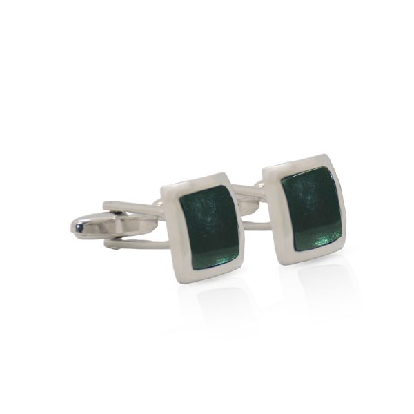 Cufflers Novelty Black Box Cufflinks with Free Gift Box - CU-2028 - Green - Image 3