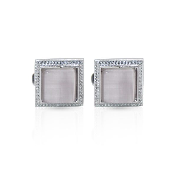 Cufflers Novelty Cufflinks Free Gift Box Silver Box Design - CU-2030