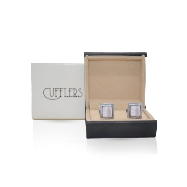 Cufflers Novelty Cufflinks Free Gift Box Silver Box Design - CU-2030 - Image 4