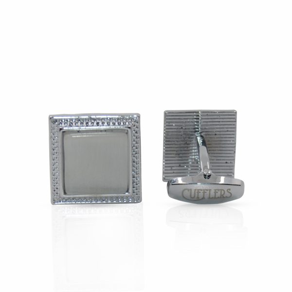 Cufflers Novelty Grey Square Cufflinks CU-2030-B with Free Gift Box - Image 2