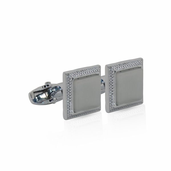 Cufflers Novelty Grey Square Cufflinks CU-2030-B with Free Gift Box - Image 3