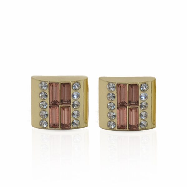 Cufflers Novelty Gold Square Cufflinks CU-2032 with Free Gift Box