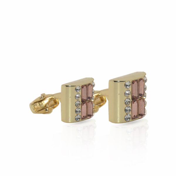 Cufflers Novelty Gold Square Cufflinks CU-2032 with Free Gift Box - Image 3