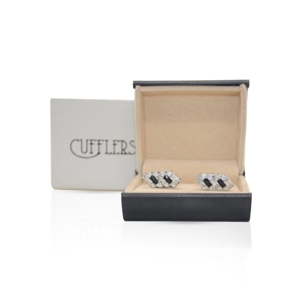 Cufflers Modern Silver Rectangle Cufflinks Free Gift Box Included - CU-3007 - Image 4