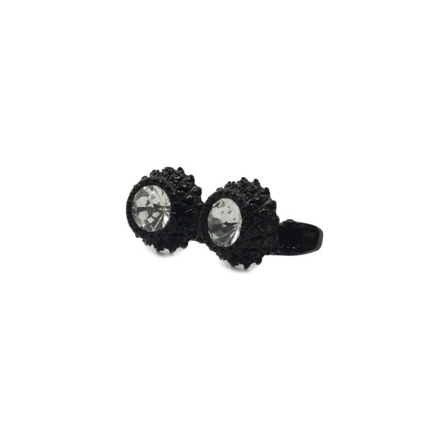 Cufflers Designer Black Circle Cufflinks with Free Gift Box - CU-4004 - Image 3