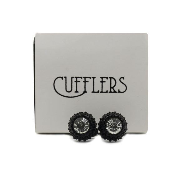 Cufflers Designer Black Circle Cufflinks with Free Gift Box - CU-4004 - Image 5