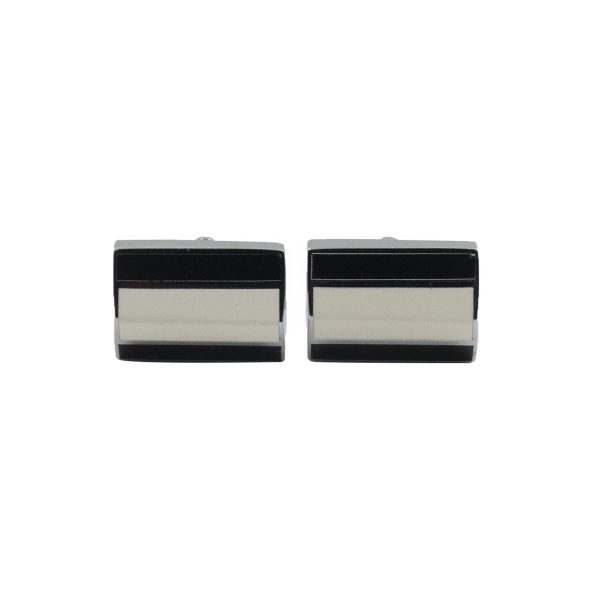 Cufflers Designer Men's Black/White Exclusive Cufflinks with Gift Box - CU-4012