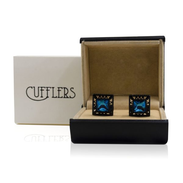 Cufflers Designer Cufflinks with Free Gift Box - CU-4014 - Image 4