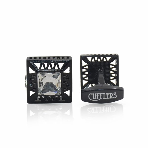 Cufflers Designer Cufflinks CU-4014-B with Free Gift Box - Image 2