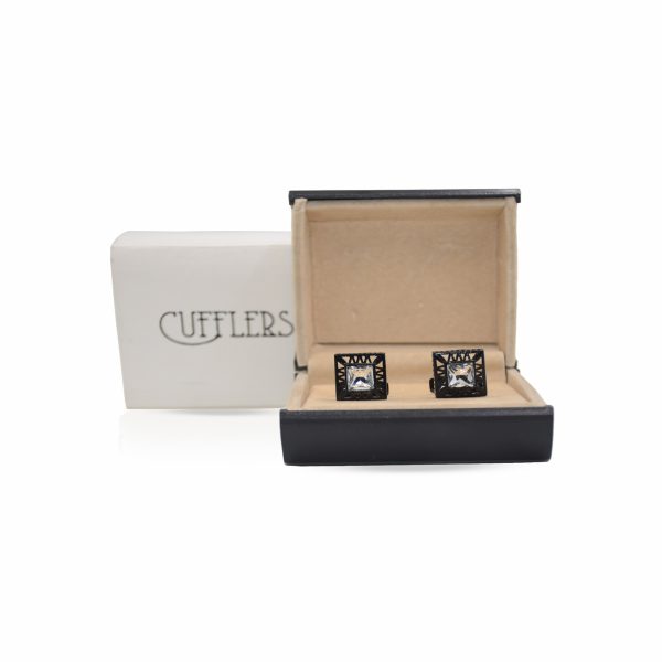 Cufflers Designer Cufflinks CU-4014-B with Free Gift Box - Image 4