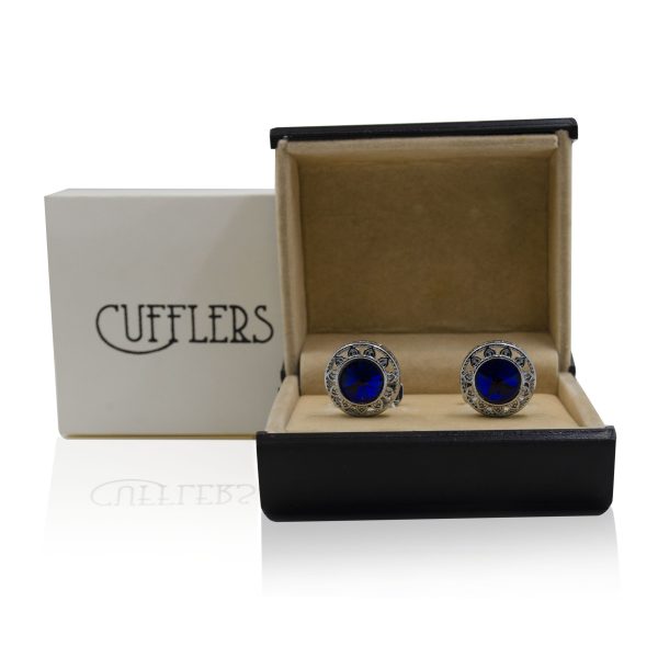 Cufflers Designer Cufflinks with Free Gift Box - CU-4018 - Image 4