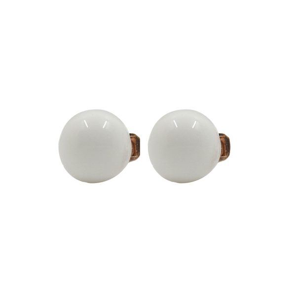 Cufflers Designer Cufflinks White Circle Design with Free Gift Box - CU-4023