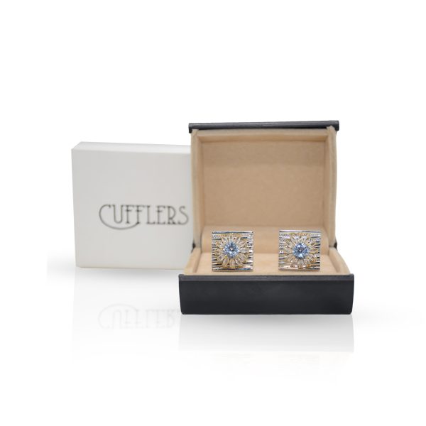 Cufflers Limited Edition Gold and Silver Box Cufflinks with Free Gift Box - CU-5001 - Image 4