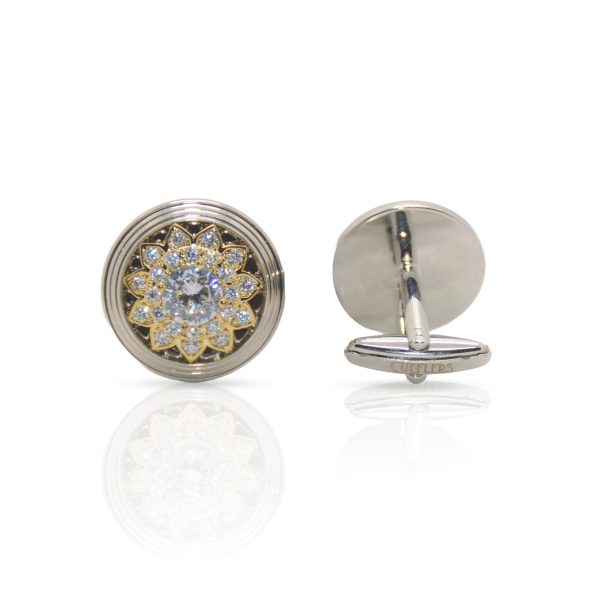 Cufflers Limited Edition Silver Round Cufflinks with Free Gift Box - CU-5003 - Image 2