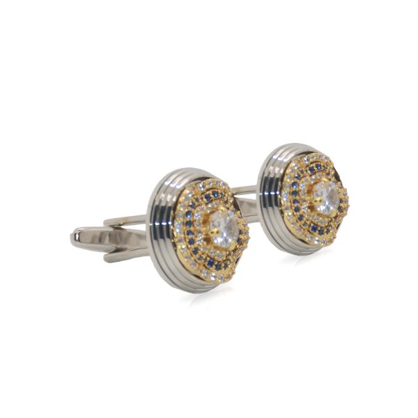 Cufflers Limited Edition Silver Round Cufflinks Free Gift Box - CU-5004 - Image 3