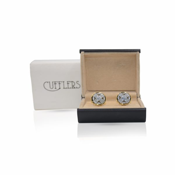 Cufflers Limited Edition Gold & Silver Circle Cufflinks CU-5005 with Free Gift Box - Image 4