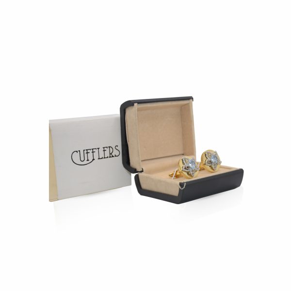 Cufflers Limited Edition Gold & Silver Circle Cufflinks CU-5005 with Free Gift Box - Image 5